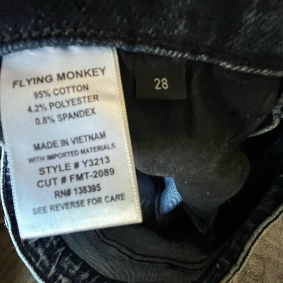 Flying Monkey Blue Skinny Jeans with Vintage Acid Wash - Picture 5 of 10